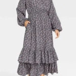 Universal Threads 4/$25 Universal Thread Navy Blue Floral Ruffle Maxi Dress Sz XS Photo 0