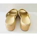 J/Slides Quackie Platform Vegan Chunky Sandal Woven 9.5 Strap Wedge Resort $168 Photo 3