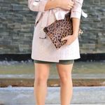 Coach (M) Eyelet Cotton Trench Coat Blush Pink Y2K Photo 1