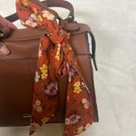 Steve Madden  Brown Satchel-Crossbody with Floral Scarf Photo 11