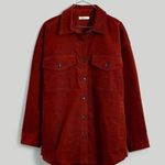 Madewell  | Corduroy Oversized Shirt-Jacket Stained Mahogany Burnt Orange | XXL Photo 0
