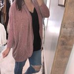 Le lis  medium red striped sweater knit cardigan Photo 1