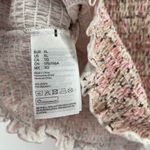 H&M Blouse Size Extra Large NWT Smocked Off the Shoulder Floral Summer Pink Photo 6