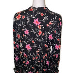 Free People Lighten Up Floral Long Sleeve Mini Ruffle Shirt Dress, Size Medium Photo 8