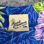 Vintage Royal Creations Dress 3XL Blue Purple Floral Hawaiian Aloha MuuMuu Vtg Size 3X Photo 9