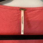 Free People  Hot Pink Kitty Tee Puff Sleeve Cropped Tie Blouse Women's size XS Photo 2