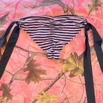 y2k striped pink & black ribbon tie side bikini bottoms Photo 5