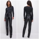 Good American NEW  Icon Faux Leather Pants in Black Size 16 Photo 1