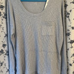 American Eagle  NWT Waffle Knit Baby Blue Long Sleeve Photo 0
