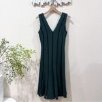 Adelyn Rae  Pilar Knit Ponte Green V Neck Sleeveless Midi Dress One Size Preowned Photo 3