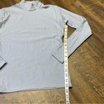 Under Armour  Shirt Womens Large Light Blue Gray Fitted ColdGear Mock Neck Ski Photo 3