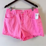 Good American Shorts Womens 12/31 Good '90s Hawiian Pink GNS046T New Photo 3