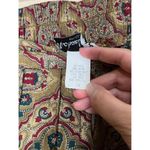 Michael Taylor Skirt Womens Size 2X‎ Tan Vintage Midi Pleated Boho Ornate Red Photo 4