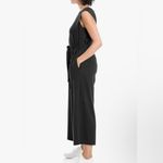 Max Studio  Women's Sleeveless Black Jumpsuit size S NWT French Terry Waist Tie Photo 1