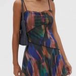 Urban Outfitters Moxi Mini Dress Womens S Multicolor Mesh Ruffle Retro Going Out Photo 0