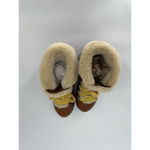 J.Crew Women's Round Toe Faux Fur Lace Up Lug Sole Combat Boots Brown Size 9 M Photo 5