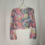 Princess Polly  sheer long sleeve split front crop top size 6 Photo 11