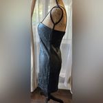 Wild Fable  Dress Small Faux Leather Black Short Body Con Spaghetti Strap Photo 3