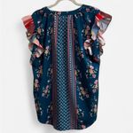 Source Unknown Floral Ruffle Sleeve Blouse, Size XL Photo 2