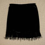 Vintage Victor Costa Velvet Feather Trim Skirt Black Size XL Photo 1