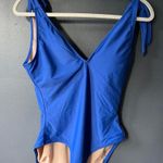 J.Crew Stylish Blue One-Piece Swimsuit Size Medium Photo 0