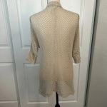 Planet Gold  Crochet Beige Open Knit Cardigan Sweater Size Small Swim Cover Up‎ Photo 1