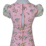 VINTAGE Pink Swiss Dots Floral Prairie Dress Size undefined Photo 3
