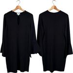 Carlisle New York Keyhole Knit Knee Length Dress Women XS Black LBD Classic NWOT Photo 0