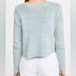 Dannijo L Cropped Cardigan With Pearl Buttons in Blue & Grey Heather Size L Photo 2