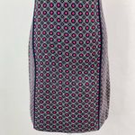 Juicy Couture Geo Knit Dress Front Slits Short Sleeve Mini Navy Pink Size Medium Photo 11