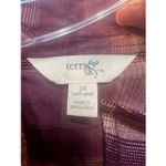 Terra & Sky  Womans Plaid Button zip blouse Sz 3X NWT Photo 2