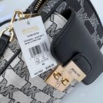 Michael Kors Black Multi Phone Crossbody Sloan SM Top Zip Front Pocket Photo 5