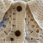 Rebellion Crochet square cream , light blue & brown Vest with Floral Pattern top Photo 2