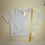 Offline By Aerie Crop Top Women’s Size Small P Lined Light Blue Stretch Seamless Photo 3
