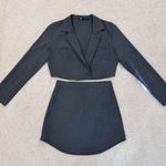 ZARA Pinstripe Shirt & Skirt Set Photo 2