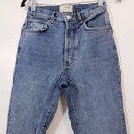 Free People We the Free Jeans High Rise Relaxed Blue Denim Button-Fly Ripped Photo 8