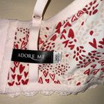 Adore Me Women's Longline Bra 34DD Pink Hearts Underwire Lace Trim Photo 3
