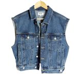 AGOLDE  Charli Sleeveless Button Front Denim Trucker Jean Vest Size Small Photo 3