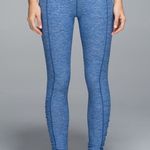 Lululemon TURN AROUND TIGHTS BLUE HEATHERED RUCHED LEGGINGS RULU Photo 0
