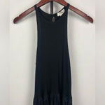 LNA  Heathered Black Ribbed‎ Halter Casual Fit & Flare Dress Photo 3