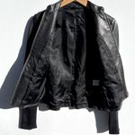 Roots  Women’s Black Leather Zip Front Jacket Size 4 Photo 5