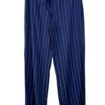 AQUA  Blue Striped Wide Leg Dress Pants Size Medium Photo 0