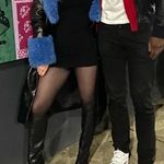 Love White Rare Street Style Sherpa Collar Coat Black Size M Photo 6