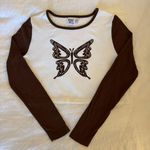 Princess Polly Brown Long Sleeve Graphic Tee Photo 1