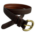 Coach  Womens Brown Leather Belt Size Medium Brass Buckle Glove Tanned 8400 1" Photo 0