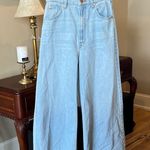 SNACKS LA From Mother Wide Leg Jeans New Light Wash Blue Size 25 Photo 0