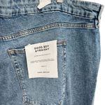 Good American Good Boy Straight Jeans Indigo678 Distressed Blue Plus Size 28 Photo 12