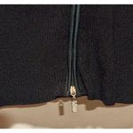Cache  Black 2 WAY Diagonal Rhinestone ZIPPER Rib Knit Top Wayne Rogers Photo 8