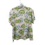 Tommy Bahama  Silk Cotton Tropical Pullover V Neck Top Sz L Resort Summer Hawaii Photo 7