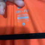 Nike Dri FIT Orange Long Sleeve 1/4 Zip Running Athletic Pullover Women L Photo 3
